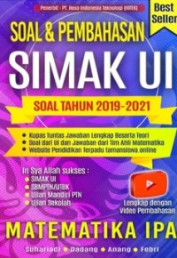 Soal & pembahasan simak UI matematika IPA : seleksi masuk Universitas Indonesia 2019-2021